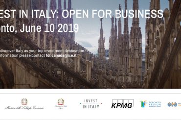 A TORONTO ICE CANADA PRESENTA INVEST IN ITALY: OPEN FOR BUSINESS
